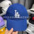 MLB洋基队棒球帽子韩国LA软顶小标NY鸭舌帽夏季男女经典cp77 碳灰磨破la