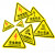 筑华工品设备安全牌PVC三角形安全标识牌（10个价）20*20cm 有电危险   单位：包