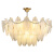 法式奶油风吊灯羽毛珍珠创意大气后现代客厅卧室灯具 B款圆80CM四层 三色变光
