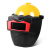 高空作业电焊帽式面罩配安全氩弧焊头戴式焊工专用卡扣全脸防护 【盾式】-【黑框】高空面罩