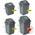 定制适用摇盖带盖翻盖分类垃圾桶大号户外厨房卫生间餐饮商用环卫 垃圾袋175个(25升) 加厚型
