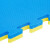 海斯迪克 泡沫垫拼接地垫 客厅卧室儿童游戏拼接地垫跆拳道地垫 黄蓝-T型纹 厚2cm 1*1米 HZL-172