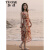 拓涩（TUOSE）夏季新款法式复古少女刺绣吊带连衣裙收腰显瘦气质海边度假沙滩裙 花色 L