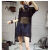 索涉（SUOSHE）镂空针织衫女楼搂空控套头罩网衫早秋新款女装镂空针织衫女套头中 黑色 XL（130-150斤