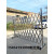 适用于不锈钢伸缩围栏幼儿园防护栏施工围挡安全隔离栏可移动折叠 高2米*长2.5米(订制品)立柱壁