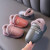 迪士尼（Disney）小童宝宝棉拖鞋秋冬包跟居家室内男女童防滑PU防水棉鞋大童加绒款 皮红 偏小 横拼线 36-37码(适合平时34-35)
