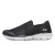 斯凯奇（Skechers）健步鞋男夏季新款一脚套懒人休闲鞋时尚透气网面鞋 666141 黑色/灰色/BKGY 42.5