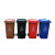 舒弗 分类带轮塑料垃圾桶翻盖 环卫物业小区垃圾桶 详情联系客服 50L带轮（厨余垃圾/绿色）