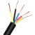 YC橡胶电缆线铜芯国标软线2/3/4芯2.5/4/6平方户外护套线 福奥森 国标3×4+1×2.5/一卷
