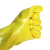 春蕾CL-001工业棉毛浸塑手套 长款45CM 4双 耐油耐酸碱耐磨防水劳保手套 黄色 定制