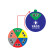 天意州TianYizhou  设备状态牌 吸磁式管理牌 亚克力机器状态牌 直径6㎝ 三区（运行 停机 检修）