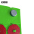 安赛瑞 货架物料计数磁性卡套（10个装）3位计数 55×75mm 绿色 强磁纽扣款 仓储货架计数标签牌 13380