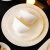 NINE CRANES碗碟套装家用米饭碗面碗纯白浮雕菜盘鱼盘景德镇骨瓷餐具天禧DIY 4英寸小汤碗