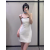 Verna zara春季新款女装法式白色蕾丝边收腰吊带裙连衣裙小个子2311707 本白 S