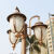 欧式防水户外灯双头黑色古铜色草坪灯路灯led景观灯高杆灯 2.3米双头古铜色