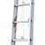兴航发 铝合金槽型铆压升降单梯7m  收回3.7m升高6.2m铝合金伸缩梯子 多尺寸选择加厚料铝合金工程梯子