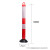 鼎红 不倒翁警示柱PE弹力柱交通安全反光防撞柱橡胶底座高1.2m白膜款