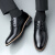 波图蕾斯皮鞋男士系带商务休闲鞋时尚英伦软面德比正装鞋 83039 黑色 38