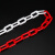 冰禹 隔离墩链条 塑料警示链条 路锥链条隔离链子警示防护链条 (6mm红白-5米)BYxx-19