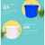 塑料水桶加厚大号带盖储水厨房发酵胶桶超大容量白桶蓄水大桶 50c蓝色*+水勺