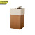 京洲实邦 标准哑光白曲柳 北欧风木质垃圾桶创意带盖纸篓JZSB-9013