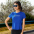奥尼捷运动T恤圆领跑步短袖女款马拉松速干透气上衣户外短袖 浅蓝 S