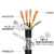 嘉博森国标RVVP2 3 4芯屏蔽线0.3 1.5平方信号控制软电缆rvv屏蔽 4芯0.75平方(外径6.6mm) 一米价