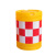 新料滚塑防撞桶塑料圆柱形防撞水马隔离墩注水分流桶警示反光桶 40*70盖子黄