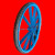 工地手推车轮胎70cm劳动车实心轮子加重扁铁钢圈配pu高弹性实心胎 蓝700mm