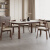 陈大侠岩板餐桌椅组合现代简约家用小户型白蜡木实木餐桌意式长方形饭桌 1.6*0.8米 一桌六椅
