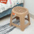 塑料凳子加厚欧式椅子时尚创意矮凳塑胶凳子简约板凳 D-2050大号卡其(买一送一同款)