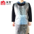 米茨 一次性塑料围裙PE均码100只/包 透明围裙+蓝色袖套各1包 