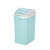 长方形垃圾桶夹缝厕所有盖摇盖式窄形厨房翻盖窄款轻奢风纸篓 蓝色大号