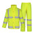 赫思迪格 反光雨衣套装 分体式防汛救援环卫警示雨衣 荧光黄170/L HGJ-1440