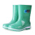 上海牌 559 女士中短筒雨靴 加绒款 防滑耐磨雨鞋防水鞋 舒适PVC雨鞋 户外雨靴 可拆卸棉套内里 绿色 38码