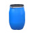 法兰桶加厚带盖塑料圆桶200L铁箍桶化工桶泔水桶级密封发酵桶 30升蓝色全新料特厚铁箍桶