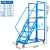 超市货架理货梯仓库家用工业踏步梯可移动带轮登高车取货梯子 蓝色平台离地1.2米 赠送安装工