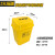 加厚黄色医疗垃圾桶脚踏摇盖废污物塑料桶垃圾桶利器盒回收箱诊所 15摇盖垃圾桶