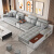 林氏物语（LINSHIWUYU）布艺沙发美式客厅大小户型2023年新款麻佛山家具沙发 3.4米宋凳子+茶几 麻布海绵+弹簧(海绵版)