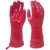 加长60厘米全浸红色PVC防水防烫防蒸气耐高温200度手套防化学酸碱 安思尔防烫250度 31cm 均码