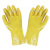 适用佳护浸胶耐油挂手套蓝大口耐用防油蓝帆布作业加厚电焊手套 黄色浸塑手套(3双) XL