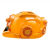 HKNA风扇帽子工地头盔带电风扇的安全帽太阳能可充电内置空调制冷男 黄色18000暴风六风扇加大风扇蓝牙空调送充电器