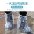 京斯坦 雨鞋套加厚防水鞋套PE防滑耐磨长高筒脚套 白色普厚款直筒(4g)(100个)