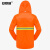 安赛瑞 分体雨衣雨裤套装 安全警示环卫道路施工雨具 橘色 2XL 3F01281