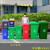 塑料户外垃圾桶公园可回收桶大容量挂车环卫桶物业小区公用室外带 100升加厚款蓝色(带轮)