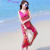 ZONYOUQ波西米亚海岛度假穿搭无袖碎花长裙沙滩裙2024新款高端海边连衣裙 玫红 L