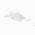 新特丽 餐饮口罩 透明厨师专用 10只 塑料厨房餐厅食堂酒店防雾口水飞沫唾沫油溅 白支架款
