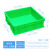 加厚正方形周转箱塑料零件盒收纳正方型塑料箱收纳盒工具箱物流箱 单格蓝色：355x355x110mm