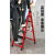 梯子家用折叠梯室内人字工程梯便携多功能小楼梯叉伸缩加厚扶梯凳 【质量特好】加厚红色四步梯【加强筋卡扣踏板+全踏板