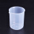 100ML塑料烧杯实验器材实验室500ML带刻度毫升测量1000量杯耐高温 50ml5个装不带手柄